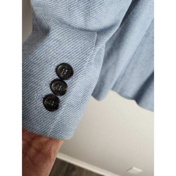 Talbots Aberdeen Blazer Blue 2 button sz 12 office career professional academic - Picture 4 of 9